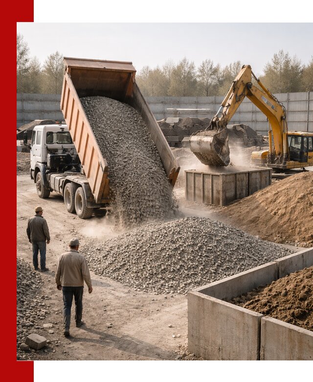 Доставка нерудных материалов с погрузкой и разгрузкой в Минеральных Водах