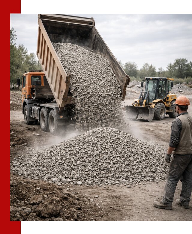 Доставка щебня в Минеральных Водах крупными и мелкими фракциями