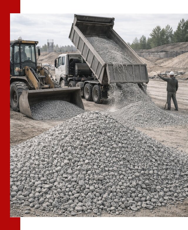 Доставка известнякового щебня фр. 5–20 в Минеральных Водах