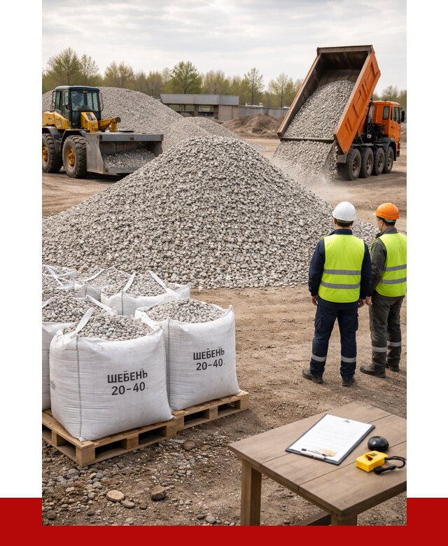 Известняковый щебень 20-40 в Минеральных Водах от 2175 р. ПРОНЕРУДМнр