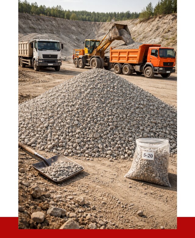 Доломитовый щебень фр. 5-20 в Минеральных Водах от 4350 р. | ПРОНЕРУДМнр