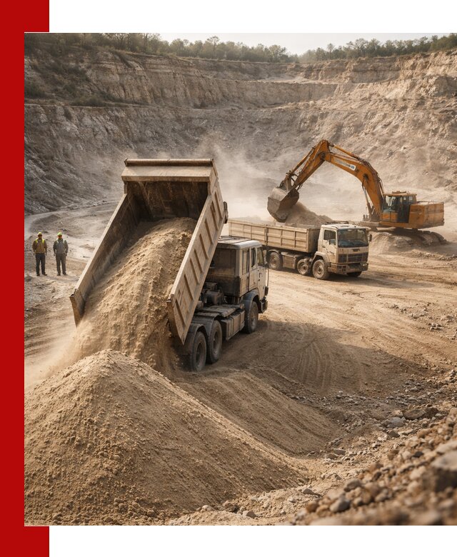 Карьерный песок навалом с доставкой в Минеральных Водах