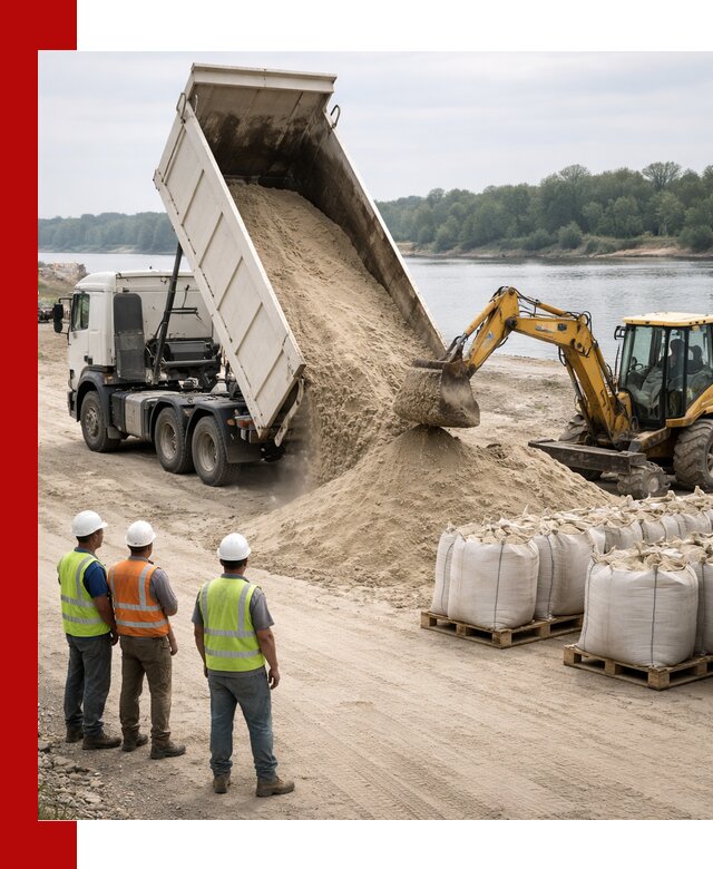 Доставка речного песка в Минеральных Водах самосвалами и погрузкой