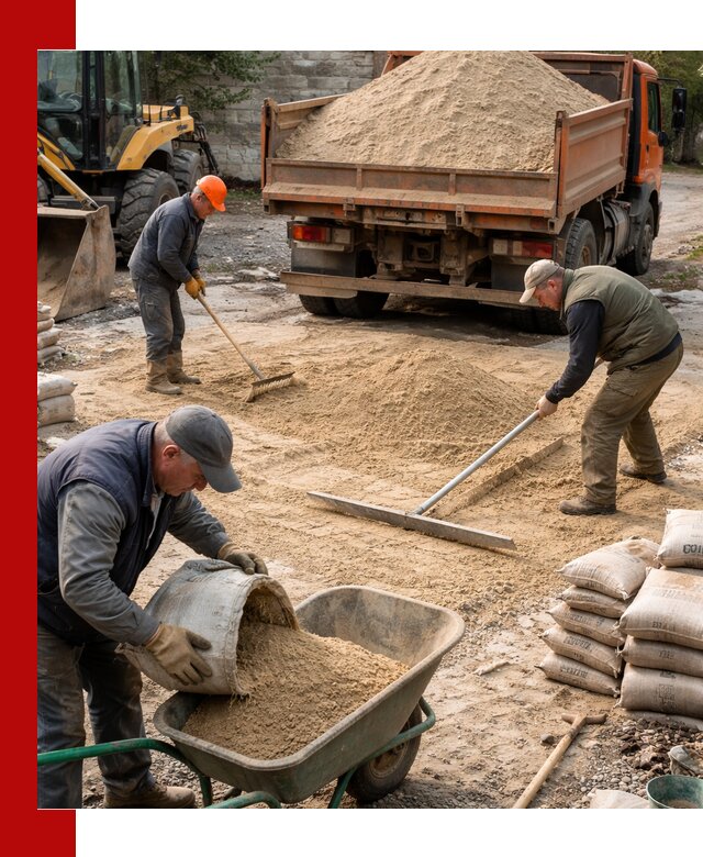 Поставка песка для стяжки в Минеральных Водах с быстрой доставкой