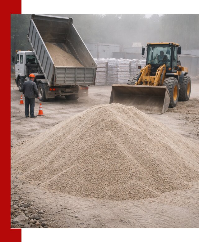 Кварцевый песок фракция 0–8 для стройработ в Минеральных Водах