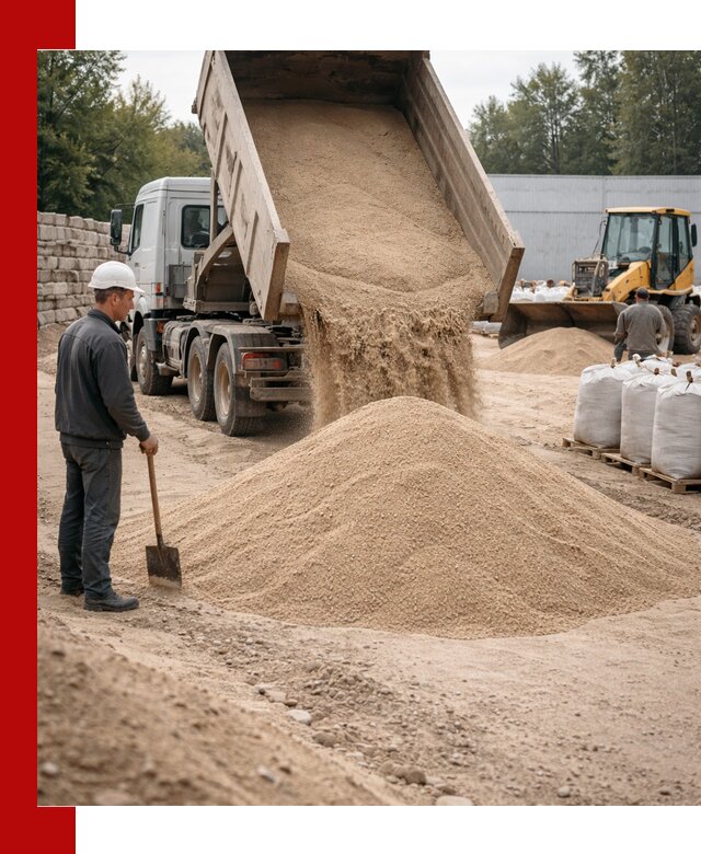 Кварцевый песок фракция 0–3 мм с доставкой в Минеральных Водах