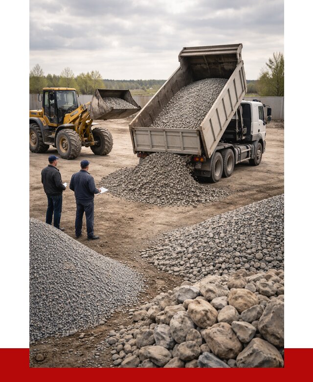 Гравий и камень с доставкой в Минеральных Водах от 4350 р. - ПРОНЕРУДМнр