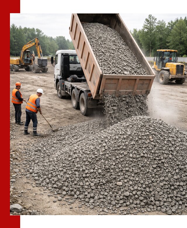 Доставка гравия фракции 40-70 в Минеральных Водах оптом и в розницу