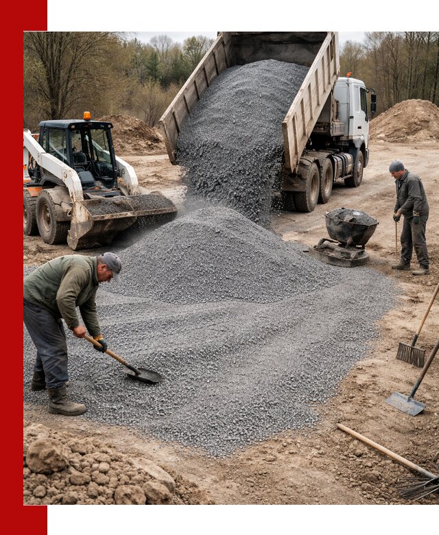 Отсев для подсыпки в Минеральных Водах — доставка и подсыпка на участок