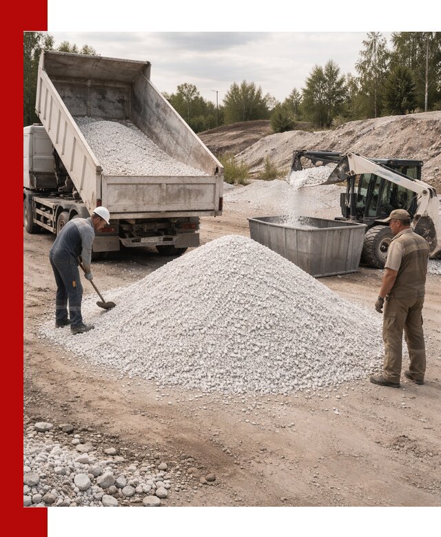 Доставка и продажа белой мраморной крошки в Минеральных Водах