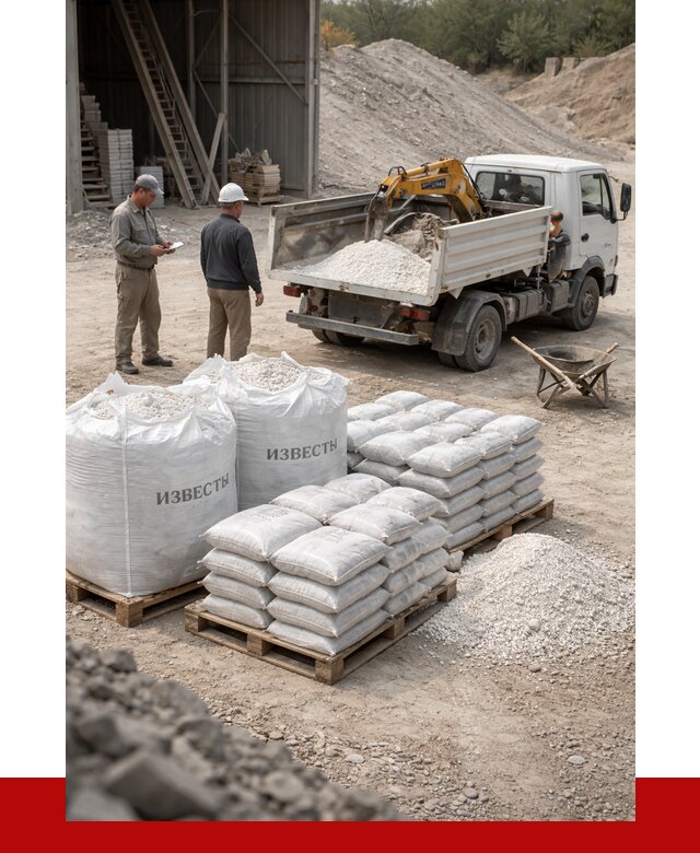 Известь строительная в Минеральных Водах с доставкой от 4350 р. | ПРОНЕРУДМнр