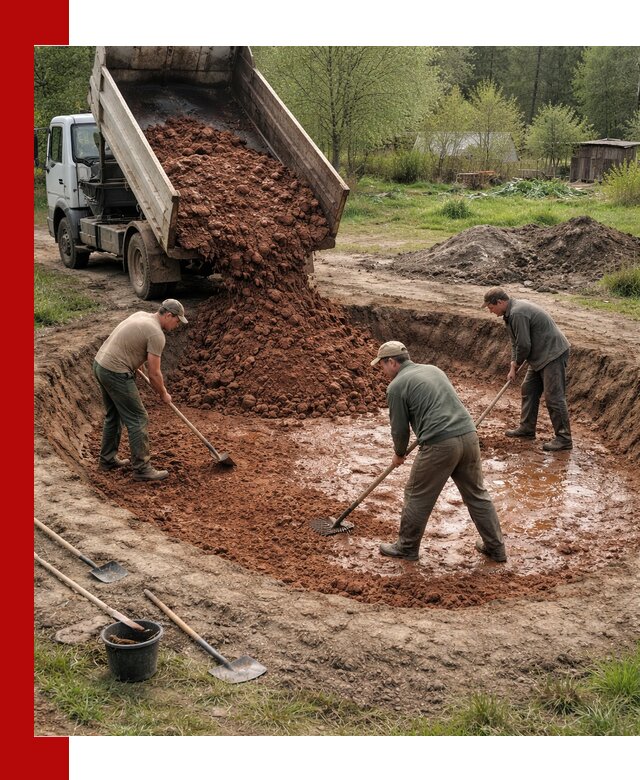 Купить качественную глину для пруда в Минеральных Водах