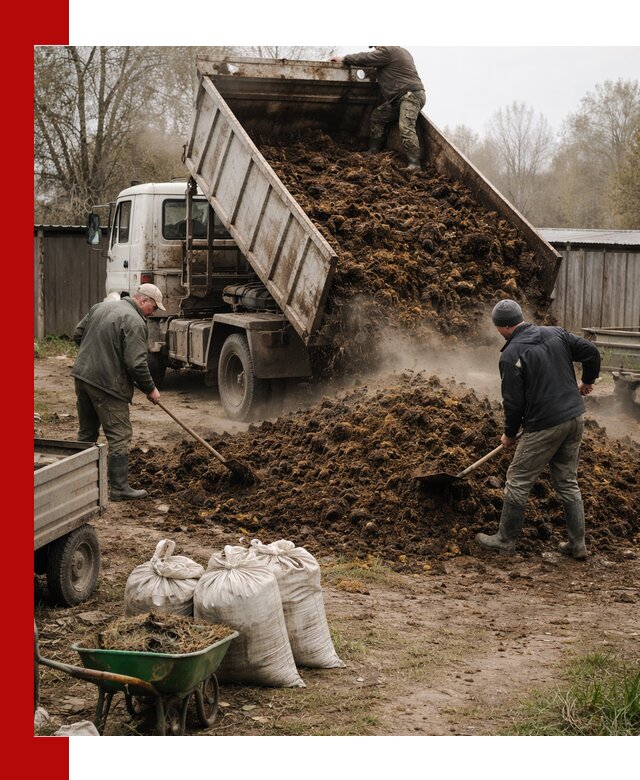 Доставка коровьего навоза самосвалом в Минеральных Водах