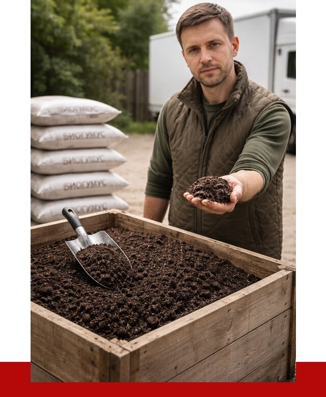 Купить биогумус в Минеральных Водах с доставкой от 8804 р. за куб | ПРОНЕРУДМнр