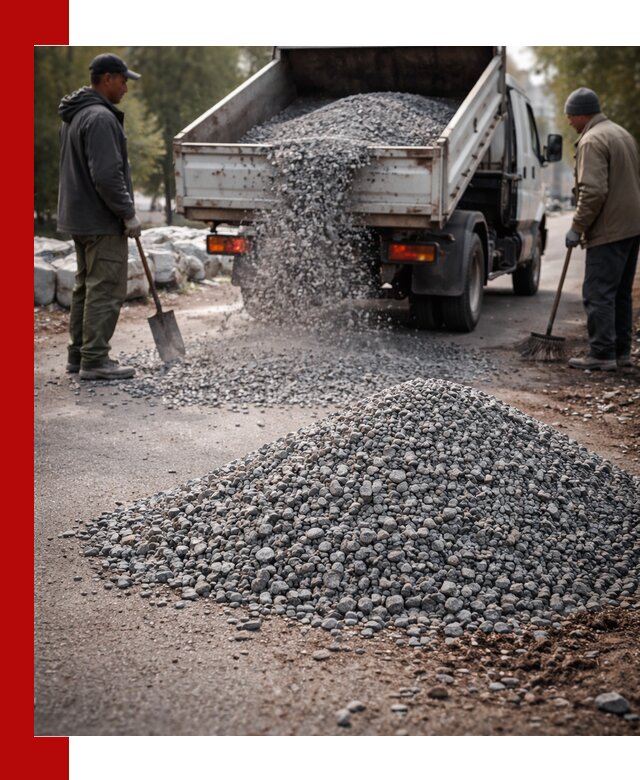 Гранитная крошка для посыпки дорог и тротуаров в Минеральных Водах