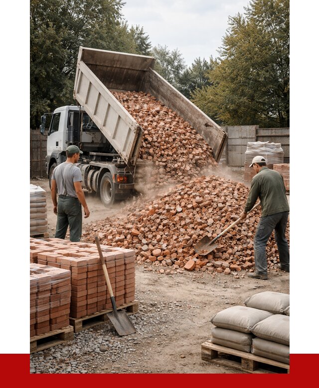 Бой кирпича в Минеральных Водах с доставкой от 4350 руб/куб | ПРОНЕРУДМнр