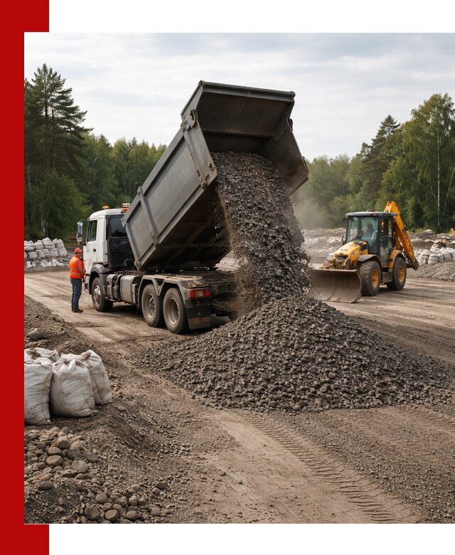 Доставка дробленого асфальта в Минеральных Водах для дорожных работ
