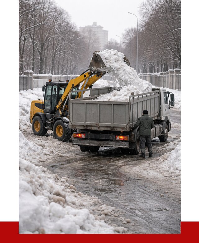Вывоз снега с погрузкой в Минеральных Водах от 3625 р. ПРОНЕРУДМнр