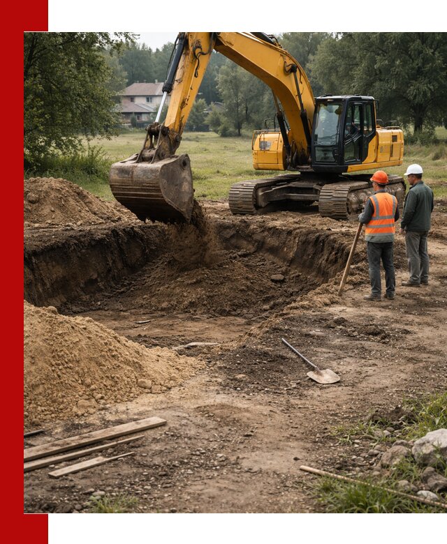Рытье котлована под фундамент в Минеральных Водах (быстро и недорого)