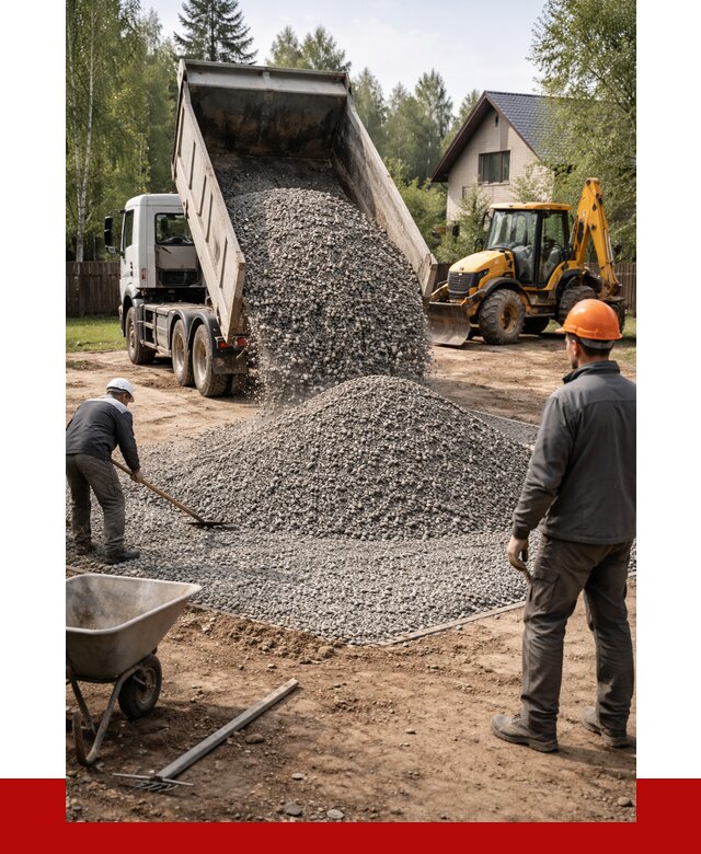 Отсыпка участка щебнем в Минеральных Водах от 6733 р. ПРОНЕРУДМнр