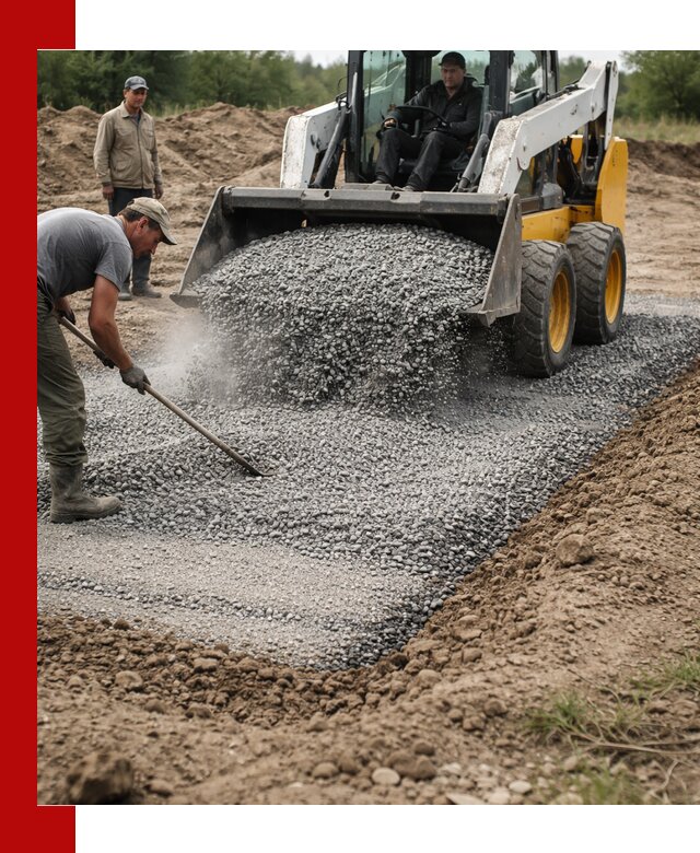 Устройство щебеночной подушки в Минеральных Водах для дорог и фундаментов